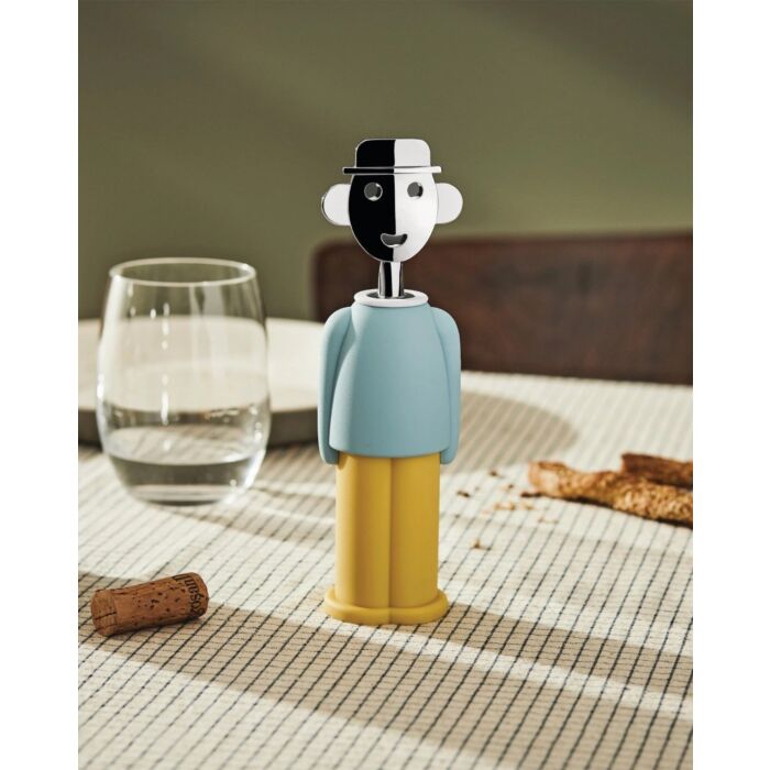Alessi - Alessandro Corkscrew - Light Blue/Yellow